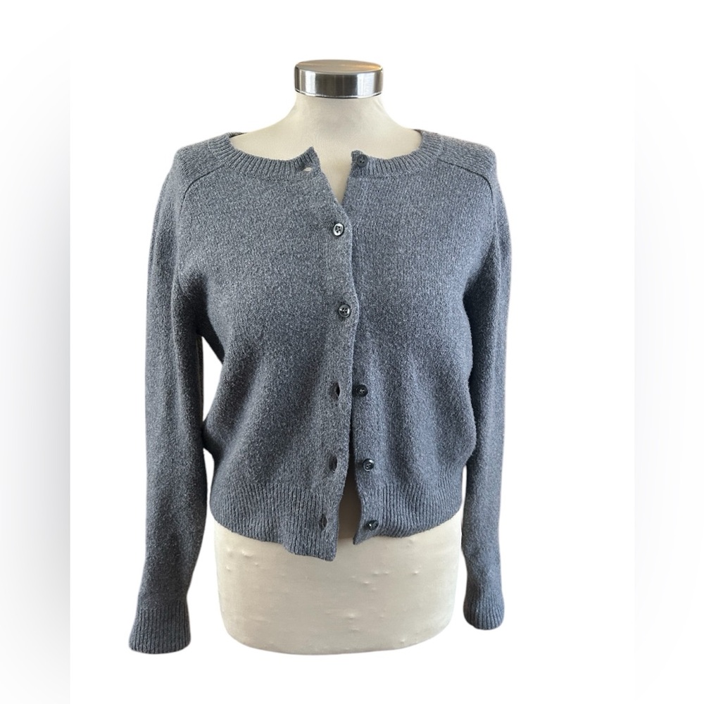 Treasure & Bond Heather Gray Button-Up Cardigan
